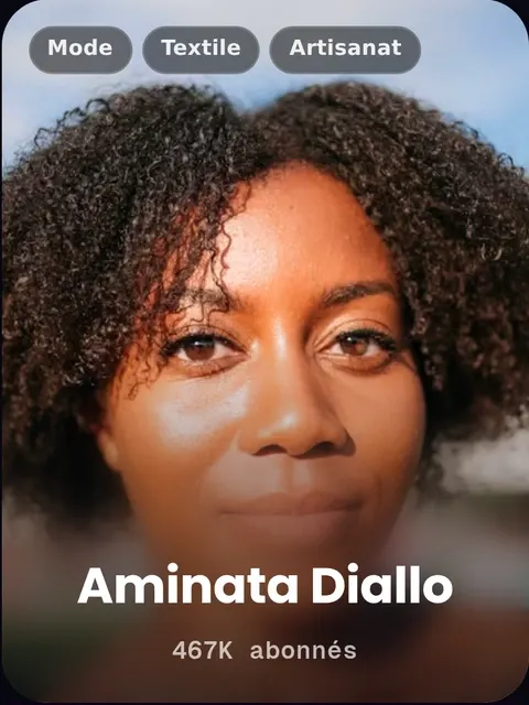 Carte créateur de Aminata Diallo dans un kit média Reachy.