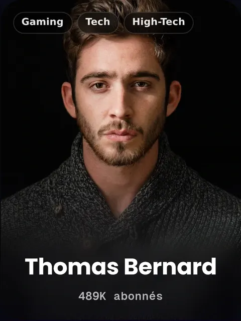 Carte créateur de Thomas Bernard dans un kit média Reachy.